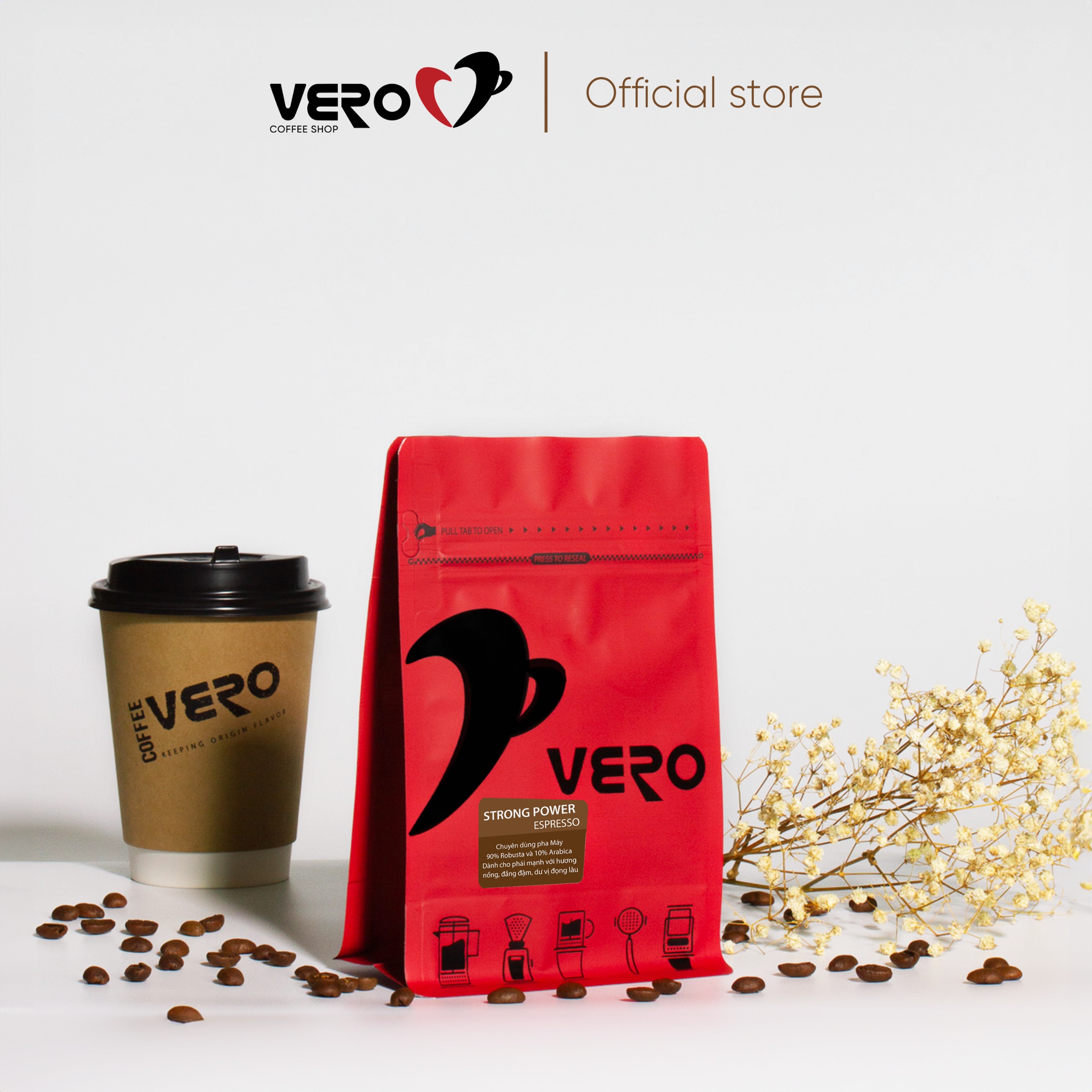 Cà Phê Vero Strong Power Espresso 250gr
