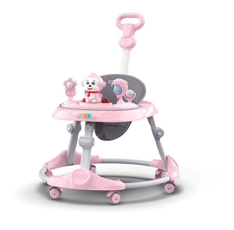 Xe tròn tập đi cho bé có nhạc - có cần đẩy - chỉnh cao thấp - Xe tròn cao cấp giúp bé sớm biết đi