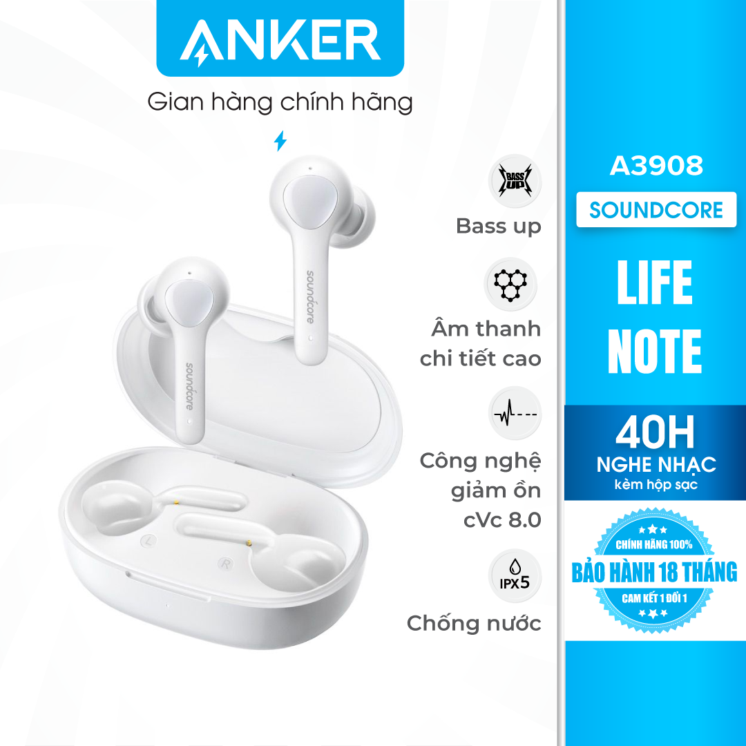 Tai nghe bluetooth TWS SOUNDCORE Life Note by Anker - A3908