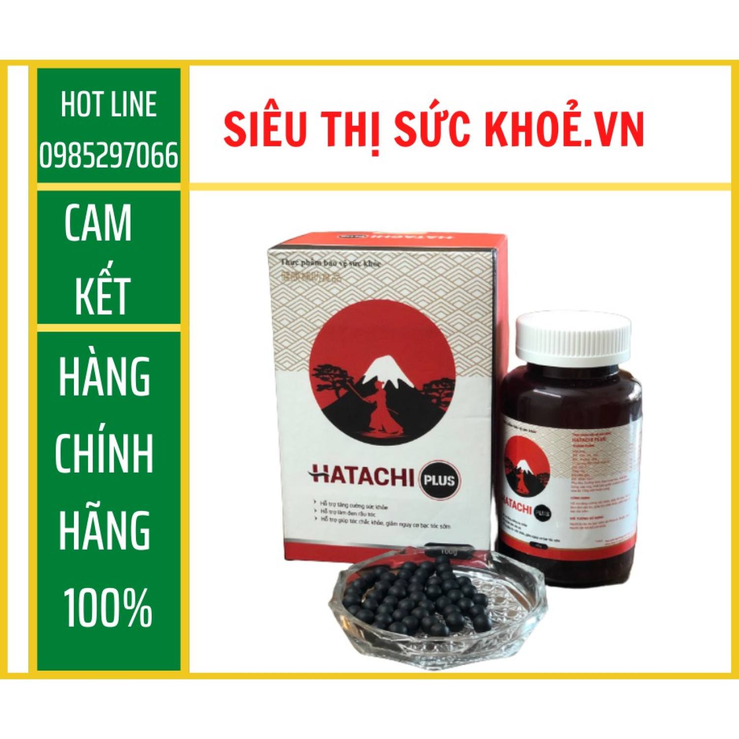 Hatachi plus ???? hatachi plus giúp giảm nguy cơ bạc tóc sớm 100g