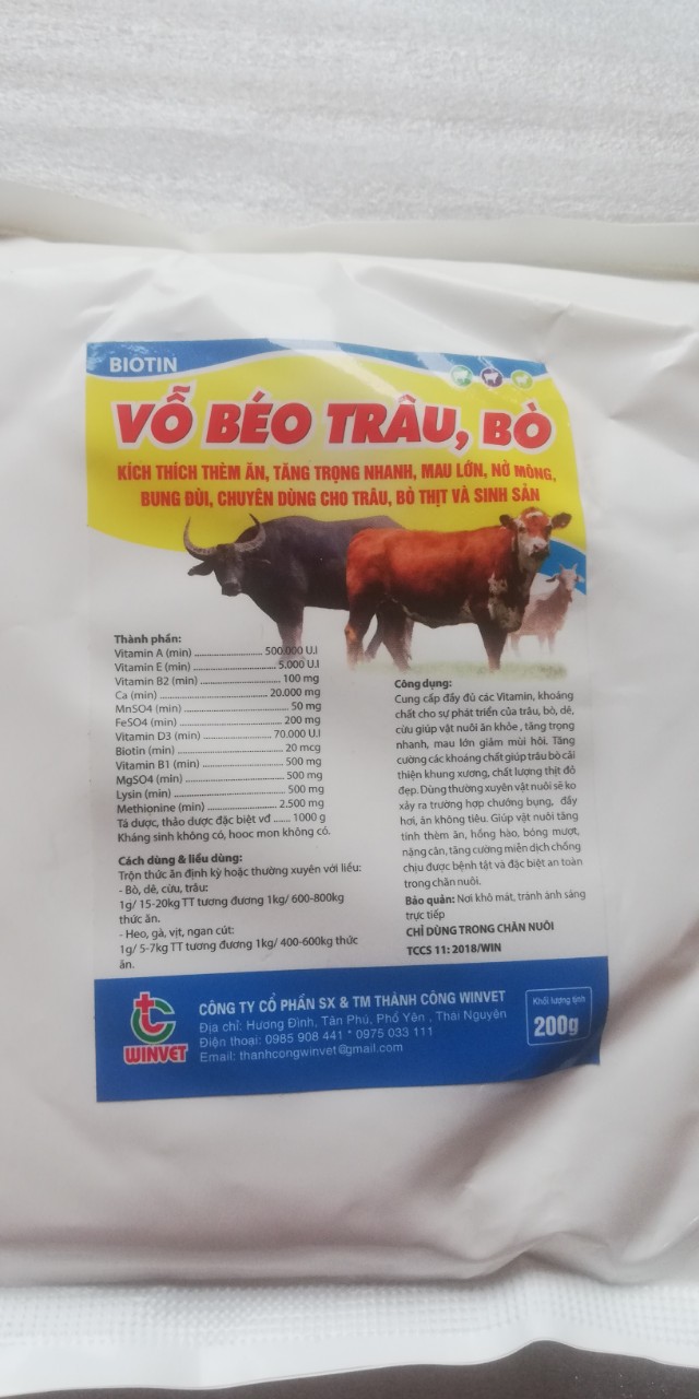VỖ BÉO TRÂU, BÒ (1 KG/GÓI)