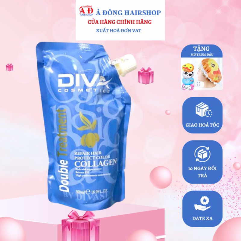 [Chính hãng] Hấp dầu collagen DIVA cho tóc khô hư tổn 500ml