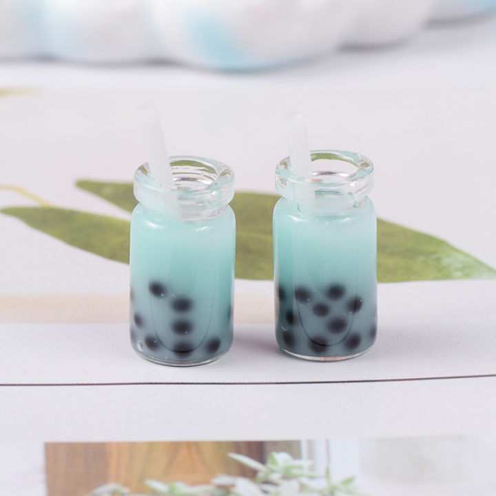 Combo 2 Charm Slime Squishy Trà sữa trân châu đen