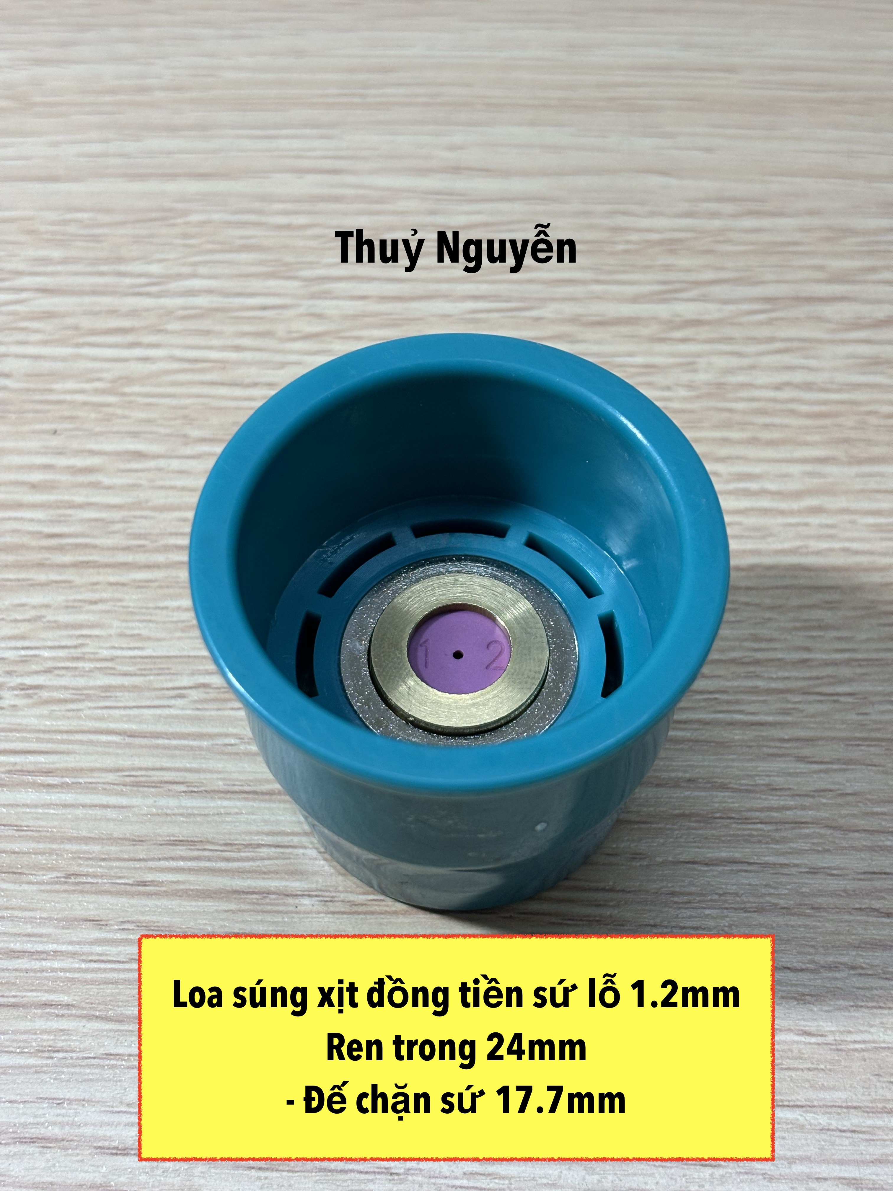 Loa súng xịt (đồng tiền sứ) lỗ 1.2 và 1.5mm