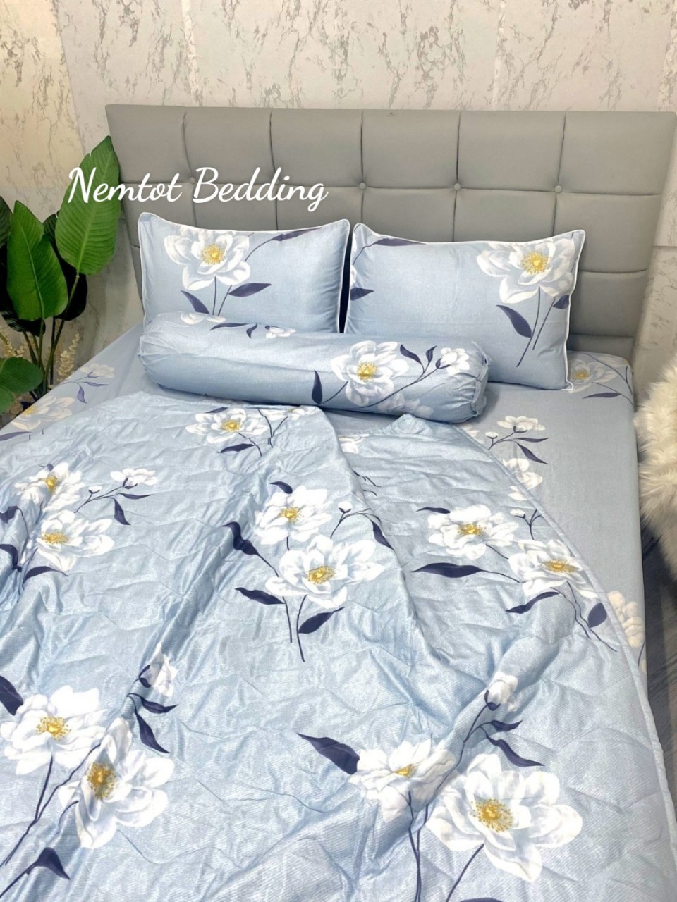 💕SIÊU PHẨM💕 Bộ Ga Gối Lyocell Than Hoạt Tính Kháng Khuẩn Mềm Mịn, Nằm Thoáng Mát _ Nemtot Bedding