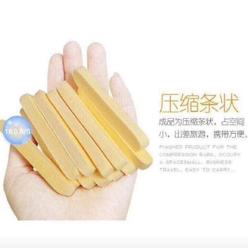 Bông Mút Vàng Rửa Mặt Cao Cấ (Dạng Nén)