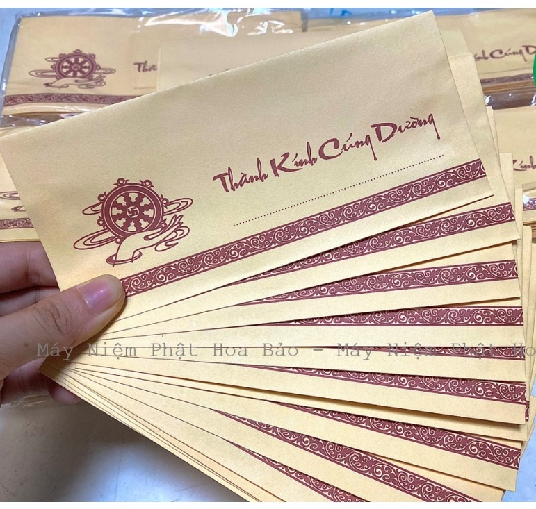 Sấp 100 bao thư thành kính cúng dường giá rẻ