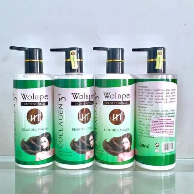 BỘ PHỤC HỒI WOLAPE HT COLLAGEN KERATIN 500ML