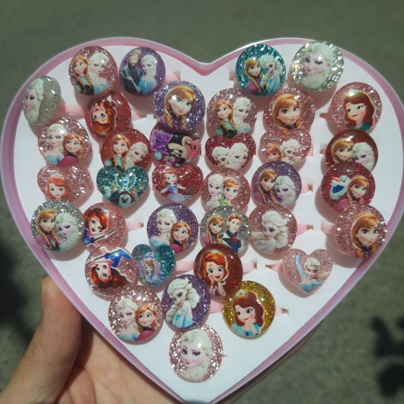 Set 5 Nhẫn Elsa Đáng Yêu Cho Bé Gái