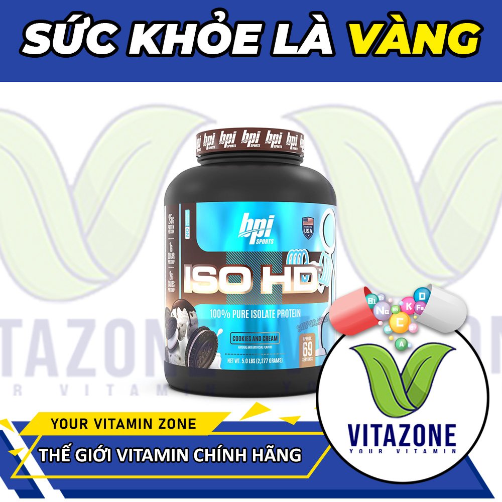 ISO HD ISOLATE WHEY - SỮA BỔ SUNG PROTEIN PHÁT TRIỂN CƠ BẮP (5 LBS)