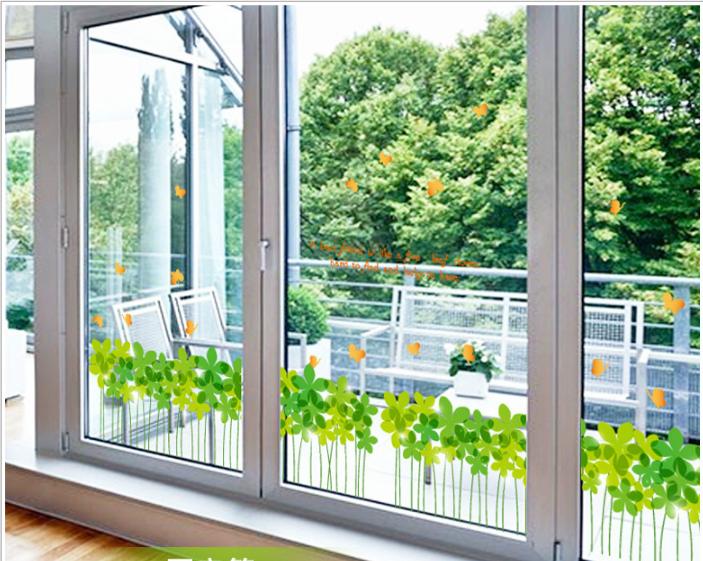 [HCM]Decal trang trí chân tường Cỏ May Mắn xanh