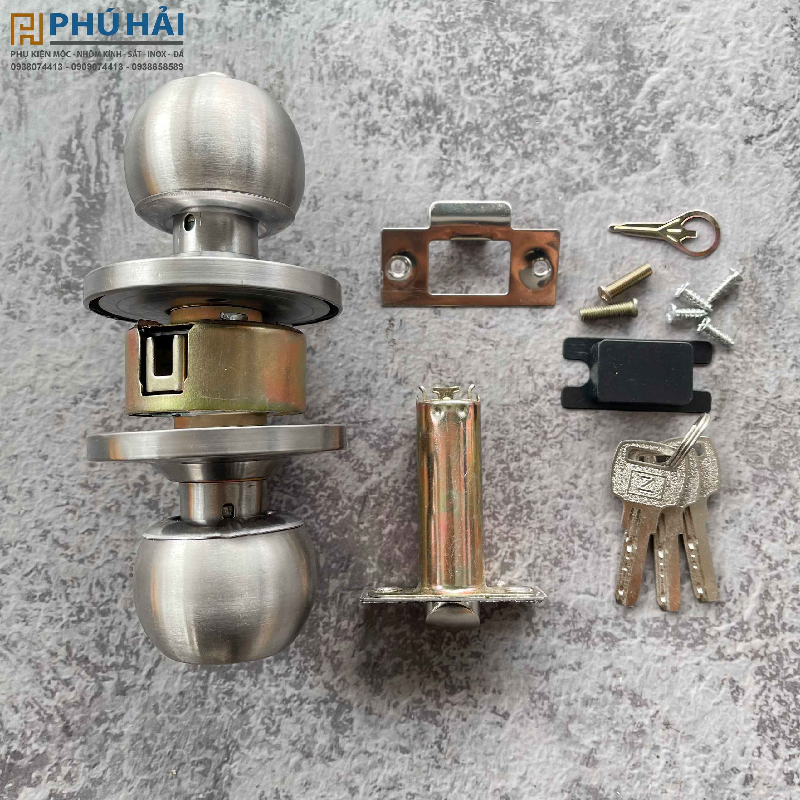 Khoá tay nắm tròn Doorlock Cò Dài