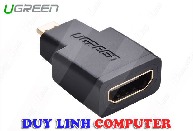 Đầu chuyển đổi micro HDMI (đực) sang HDMI (cái) - UGREEN 20106 - (màu đen)