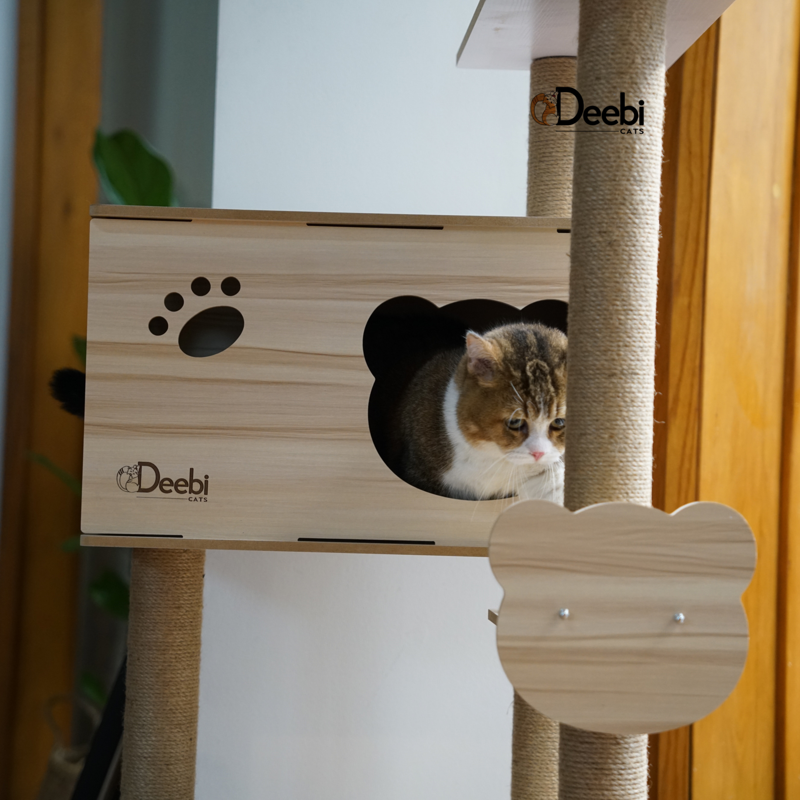 Cattree nhà gỗ nhà cây cào móng cho mèo
