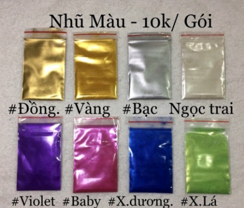 Bột nhũ màu gói 100gr