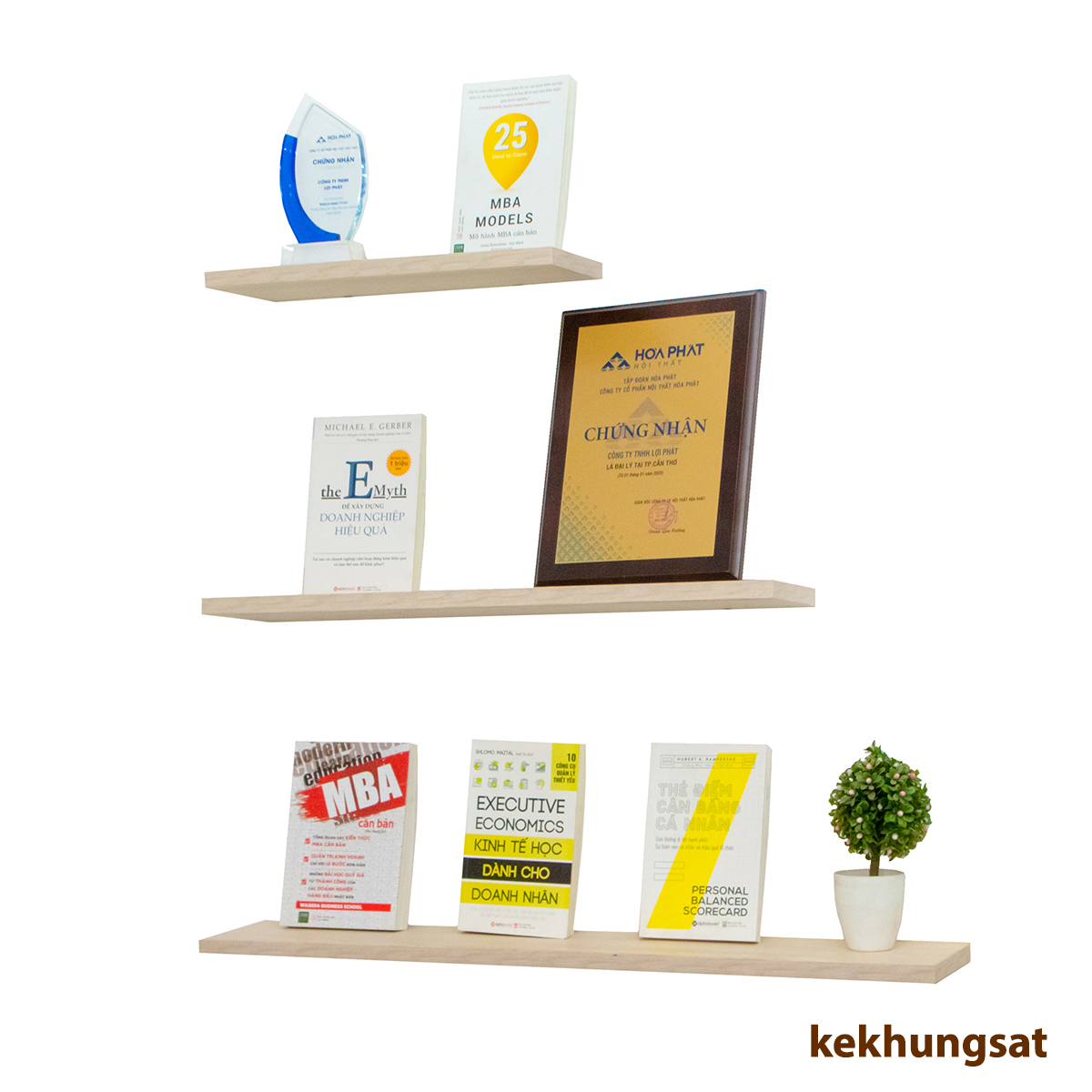 Kệ sách treo tường âm bát