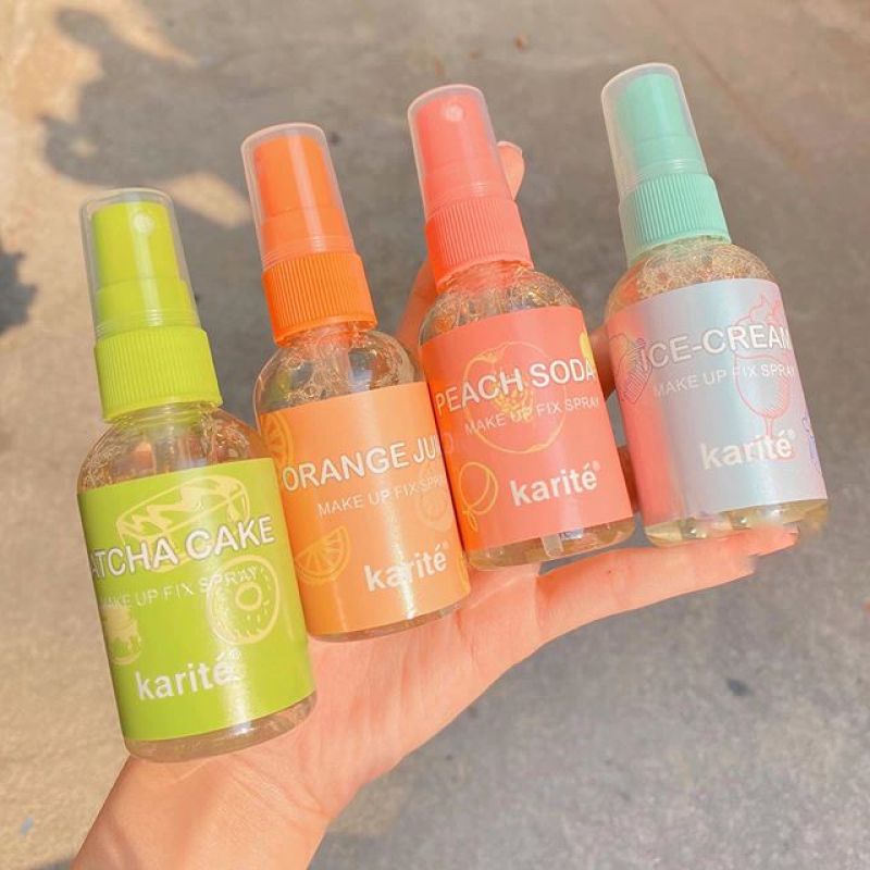 XỊT KHOÁG TRÁI CÂY VÀ KHÓA LỚP MAKE UP KARITE FIX SPRAY
