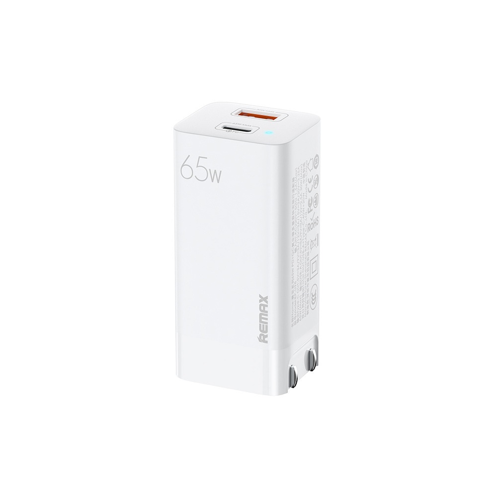 Cốc sạc nhanh 2 cổng remax rp-u98 gan folding fast charge hỗ trợ usb qc 3.0 max 30w và pd typec max 65w nhất tín computer