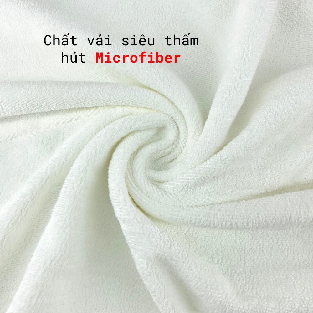 Khăn Quấn Tóc Nhanh Khô Microfiber cao cấp Thiện Phú, Khăn Ủ Tóc Siêu Thấm Mềm Mịn Khô Siêu Tốc