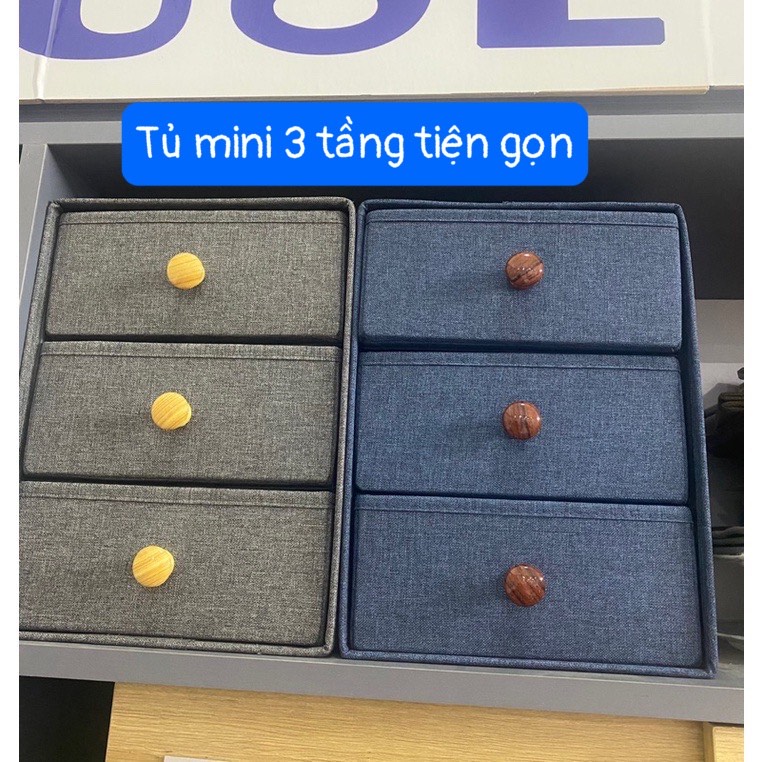 Tủ Vải Mini 3 tầng phong cách Hàn Quốc mới độc đáo