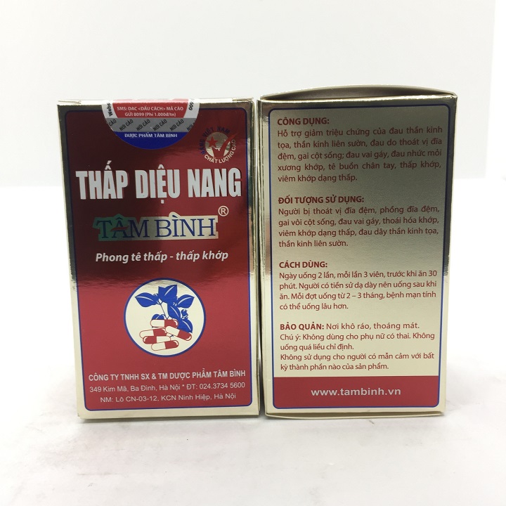 THẤP DIỆU NANG TÂM BÌNH lọ 60 viên
