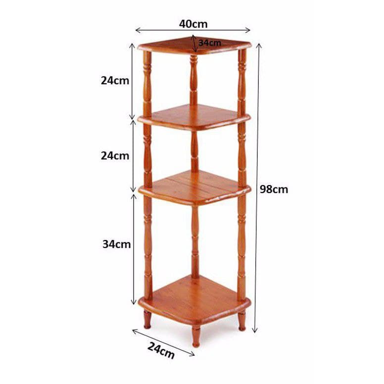 Kệ gỗ để góc 4 tầng