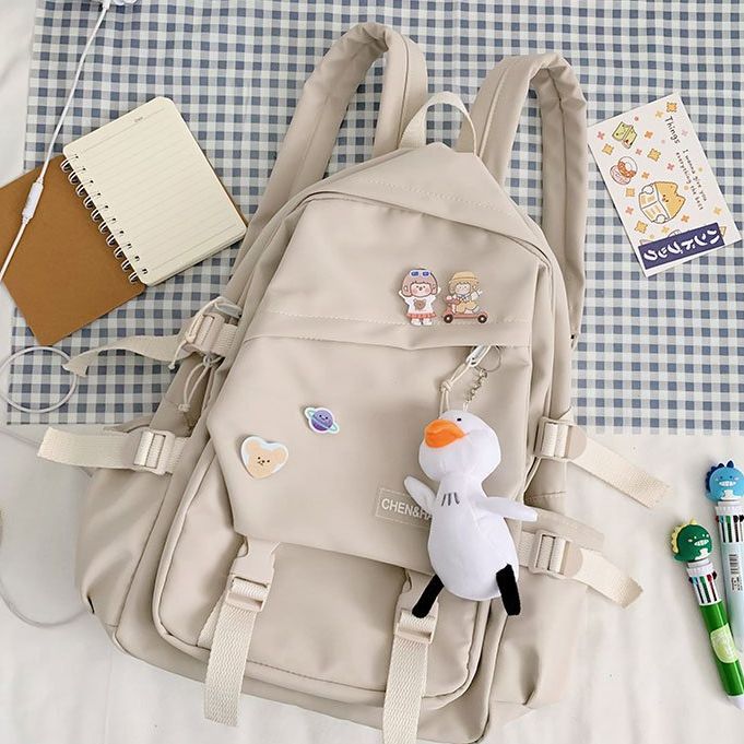 Balo ulzzang cao cấp chống nước Chen&Hao ( kèm sticker cài ) ULZZ09