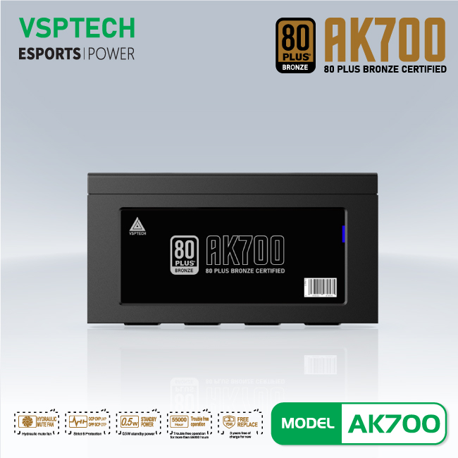 Bộ nguồn máy tính VSPTECH - iForgame AK700 80PLUS BRONZE