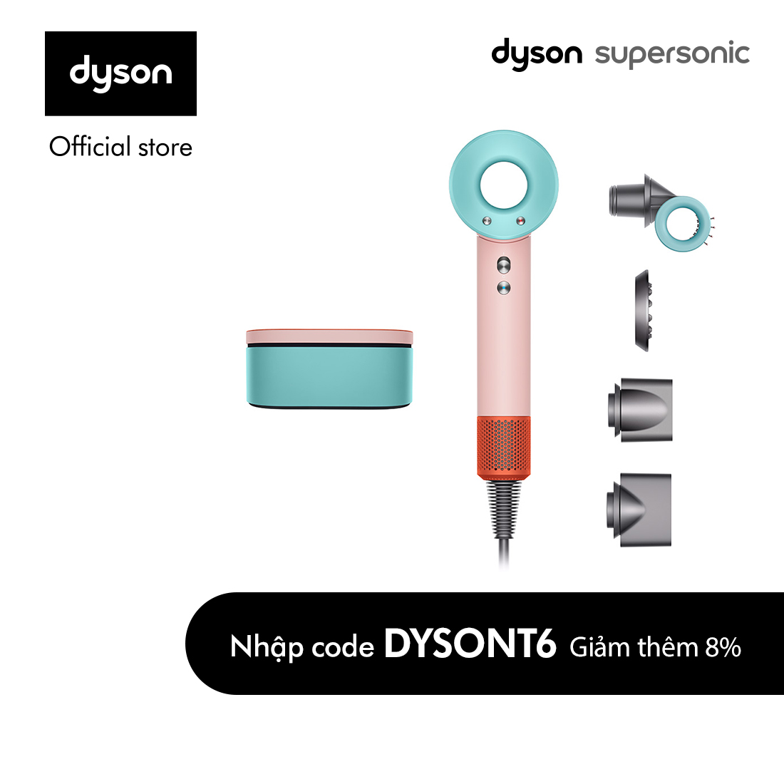 [TỪ 20H 6.7: Voucher Tích lũy 800K] Máy sấy tóc Dyson Supersonic ™ HD15 (Ceramic Pop)