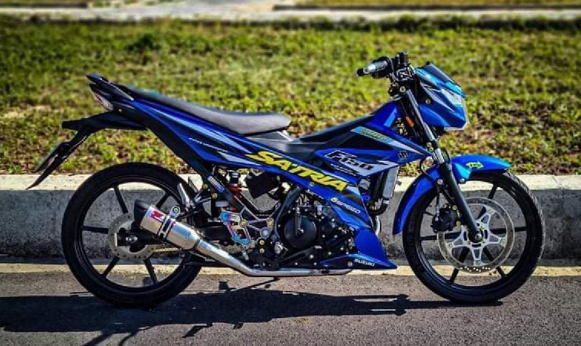 tem rời satria F150 xanh đen