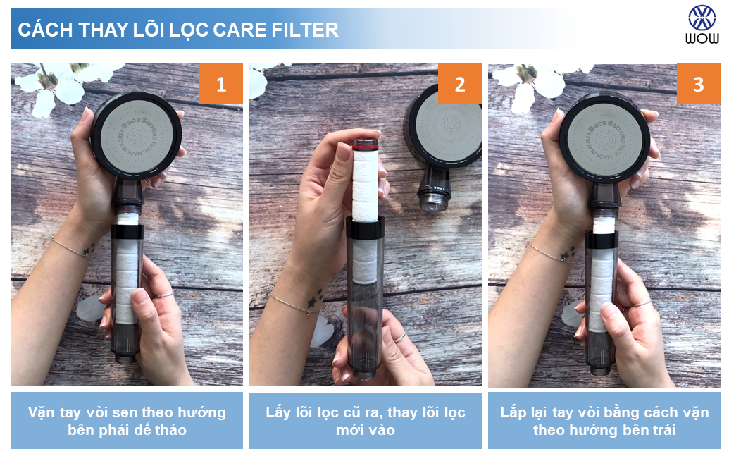 Set 4 lõi lọc vòi hoa sen (Care filter)