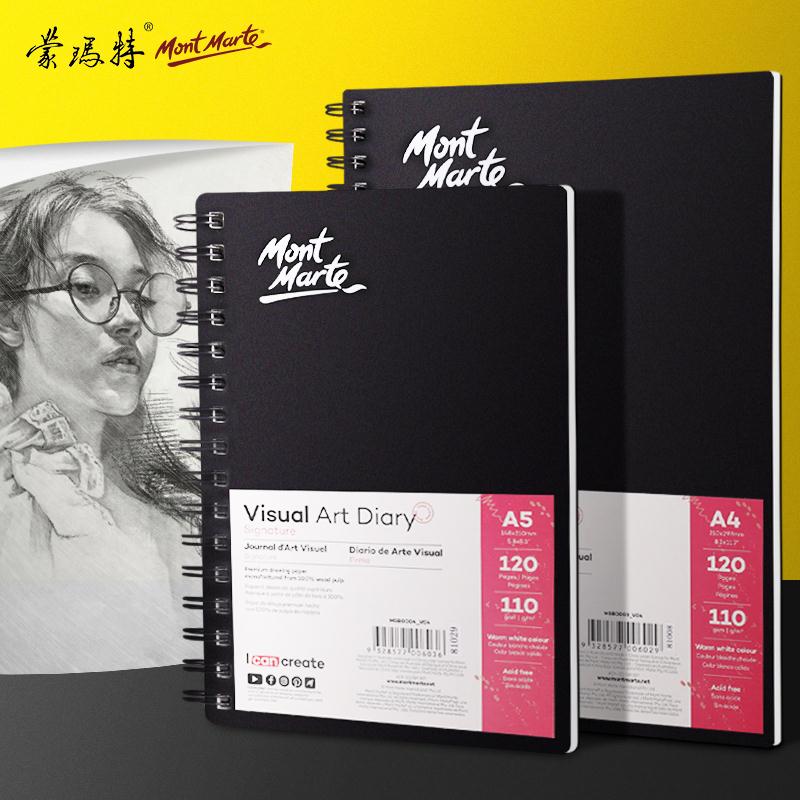 [HCM]SỔ SKETCH MONT MARTE SIZE A5/A4/A3 - VISUAL ART DAILY (BÌA NHỰA 60 TỜ GIẤY 110 GSM)