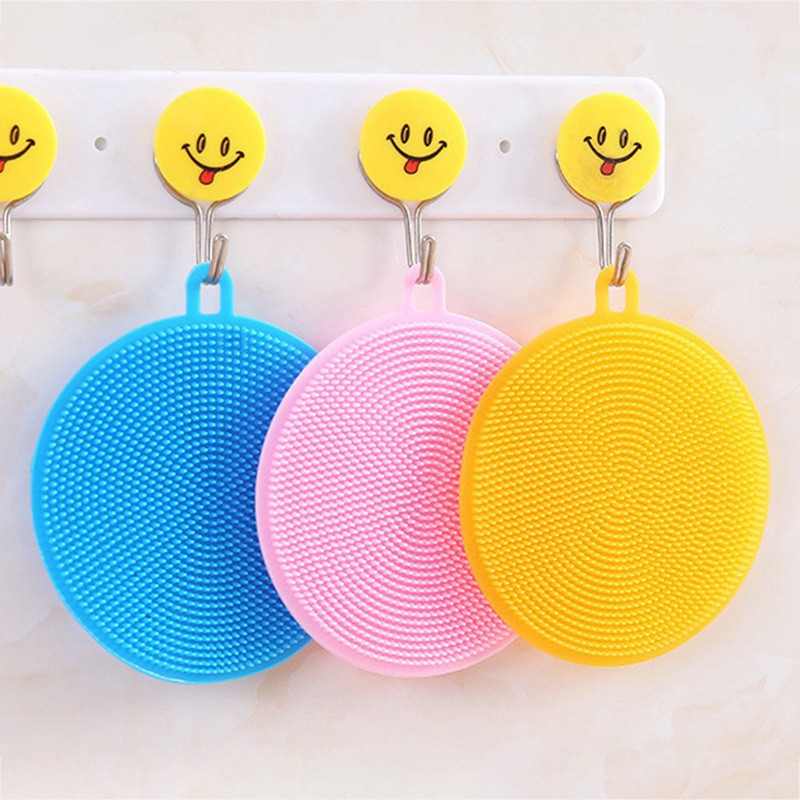 Miếng rửa chén, bát silicon có quai thông minh...kháng khuẩn.