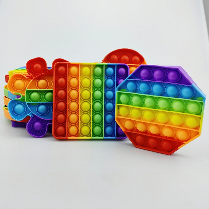 Cheap pop it squeeze stress reliever toy colorful bubble squeeze stress-Hause