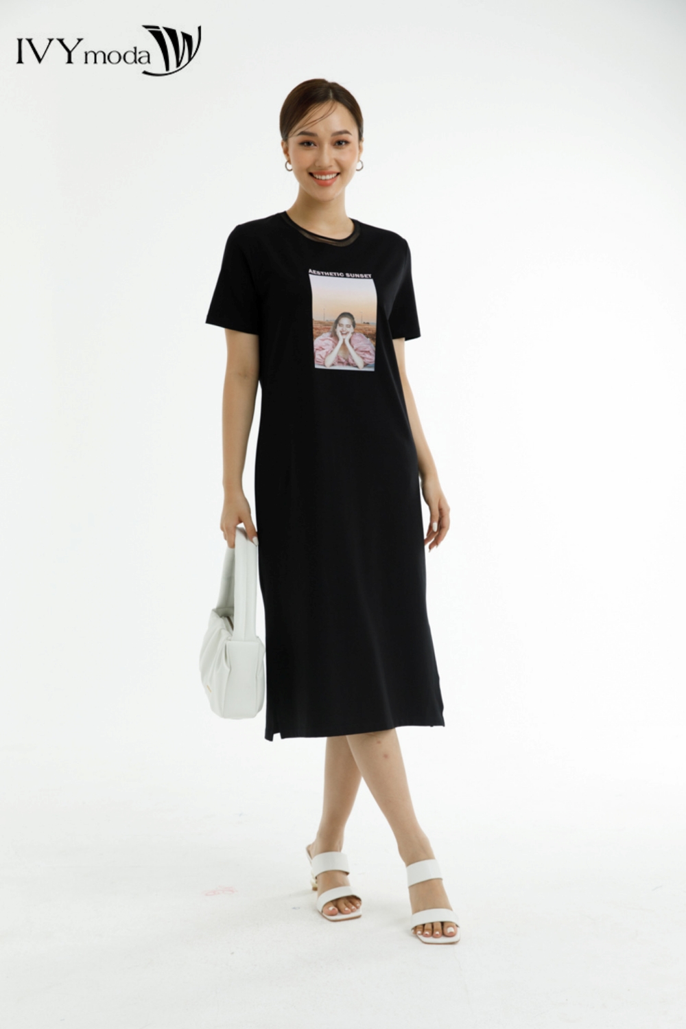 Đầm thun dáng suông IVY moda MS 42B9201