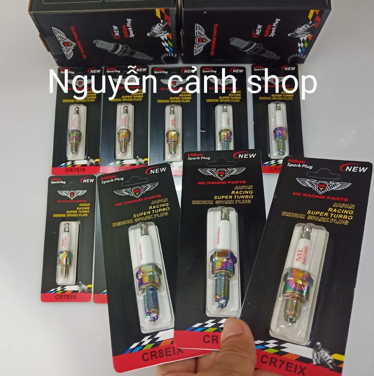 [HCM]Bugi IRIDIUM 3 Chấu Bạch Kim MC Racing chân ngắn, độ bền rất cao