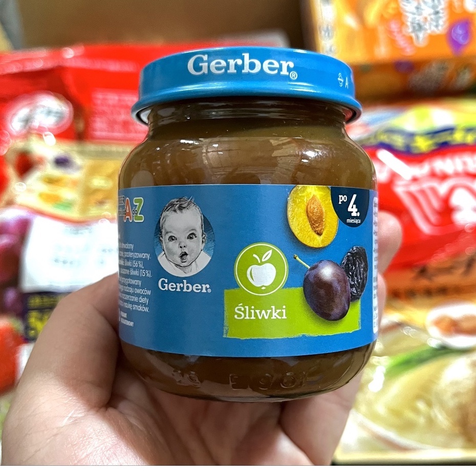 [HCM]Mận nghiền Gerber 125g/ 85g cho bé từ 6 tháng