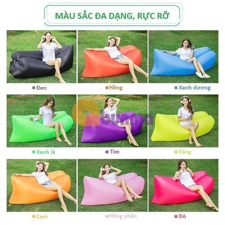 Ghế hơi du lịch dã ngoại không cần bơm