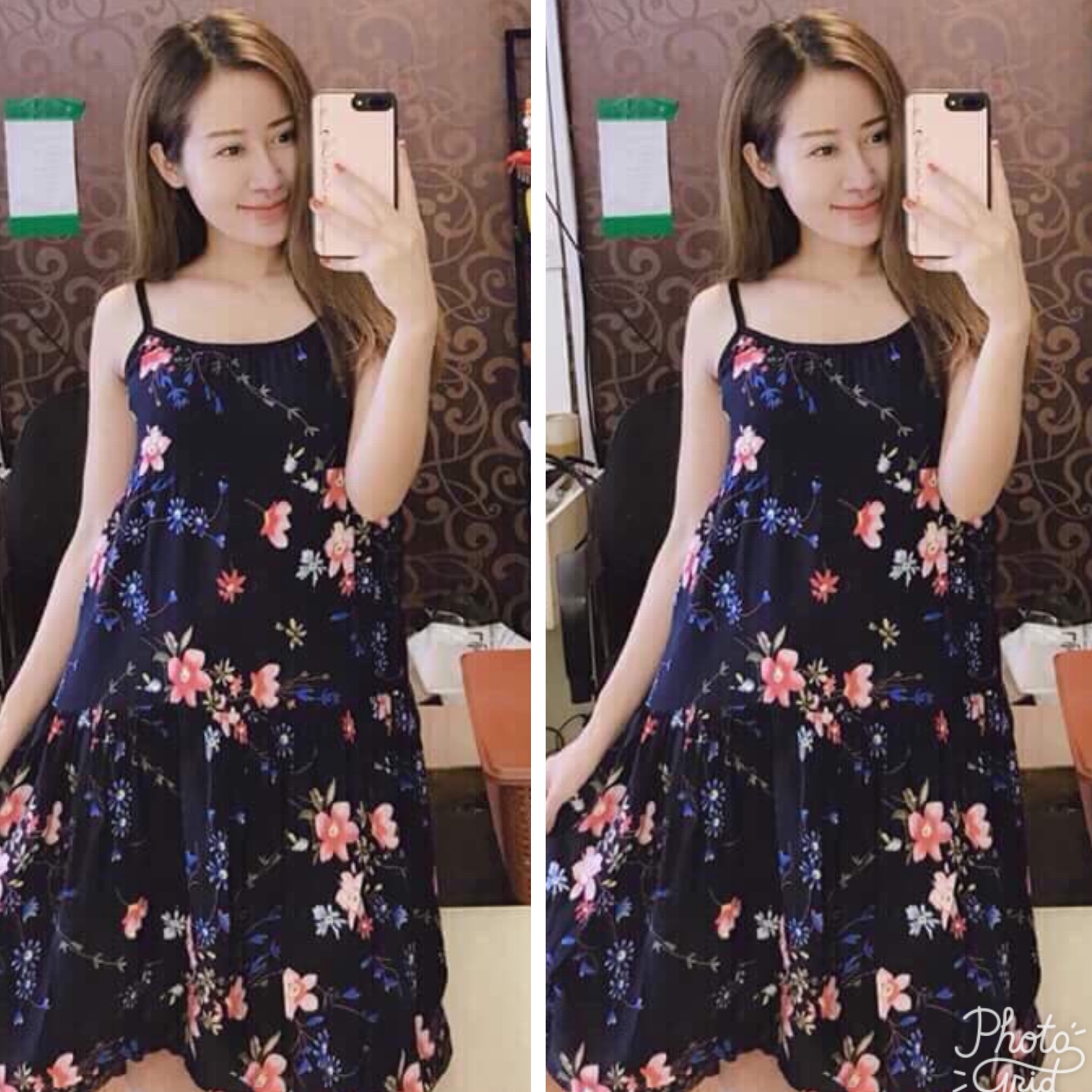 Váy lanh 2 dây chất mát