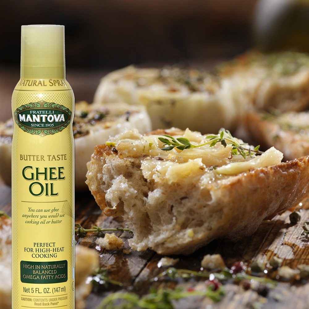 Chai xịt 147ml BƠ GHEE Italian MANTOVA Ghee Oil Butter Taste