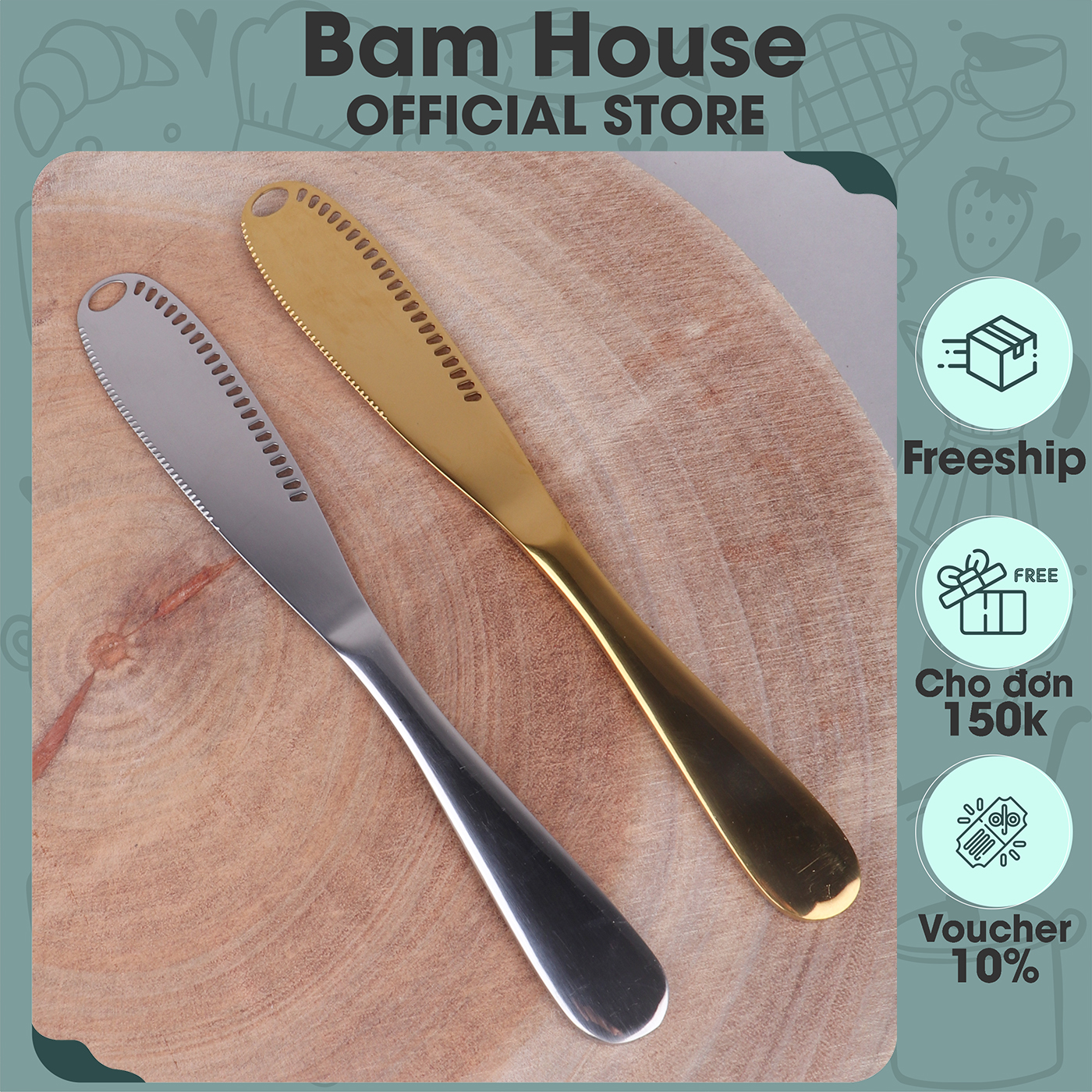 Dao phết bơ pate inox Bam House thiết kế sang trọng đa năng cao cấp ...