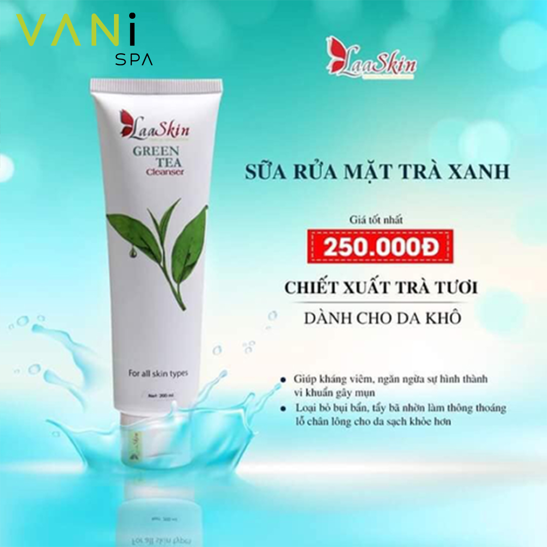 [HCM]Sữa rửa mặt trà xanh LAASKIN