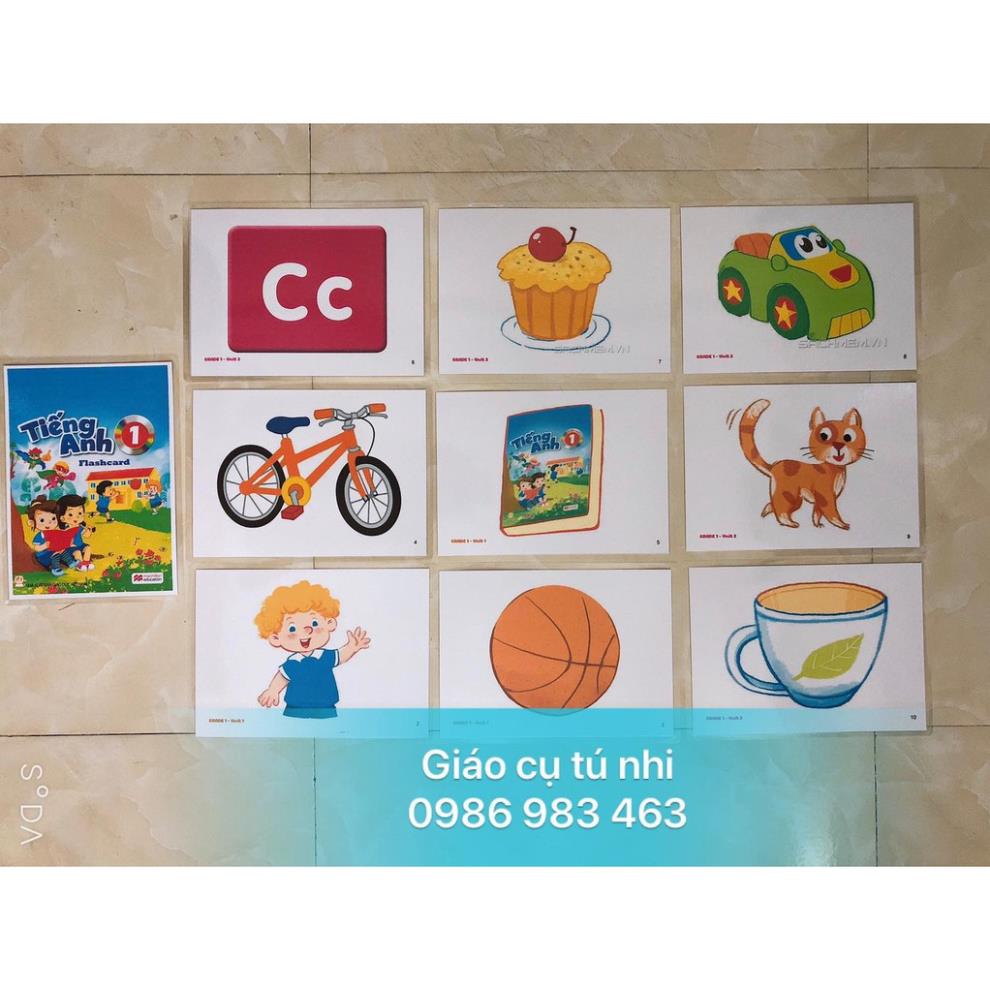 Bộ 81 Thẻ Flashcard Tiếng Anh lớp 1 - macmillan -ép plastics