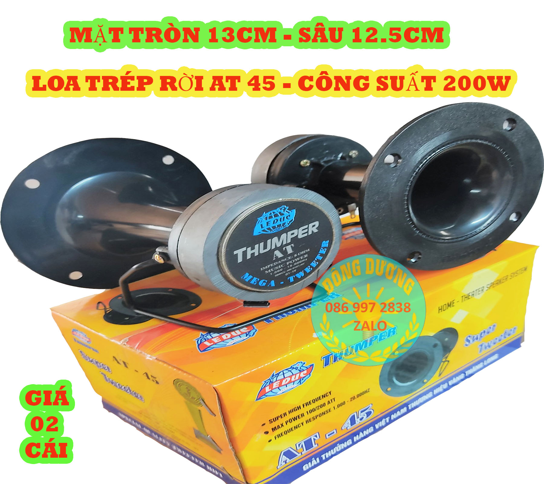 LOA TREBLE RỜI AT45 - LOA TĂNG TRÉP VÀ LỜI CHO DÀN ÂM THANH - GIÁ 1 ĐÔI