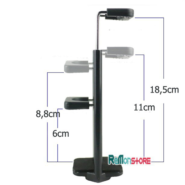 Đế kẹp ipad tablet và kẹp đện thoại gắn chân máy ảnh tripod 18.5cm
