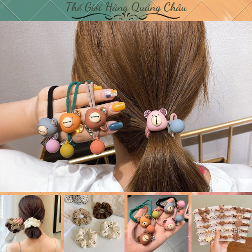 Dây Chun Buộc Tóc Smile Siêu Cute, Set Dây Cột Tóc Phong Cách Hàn Quốc (D7)