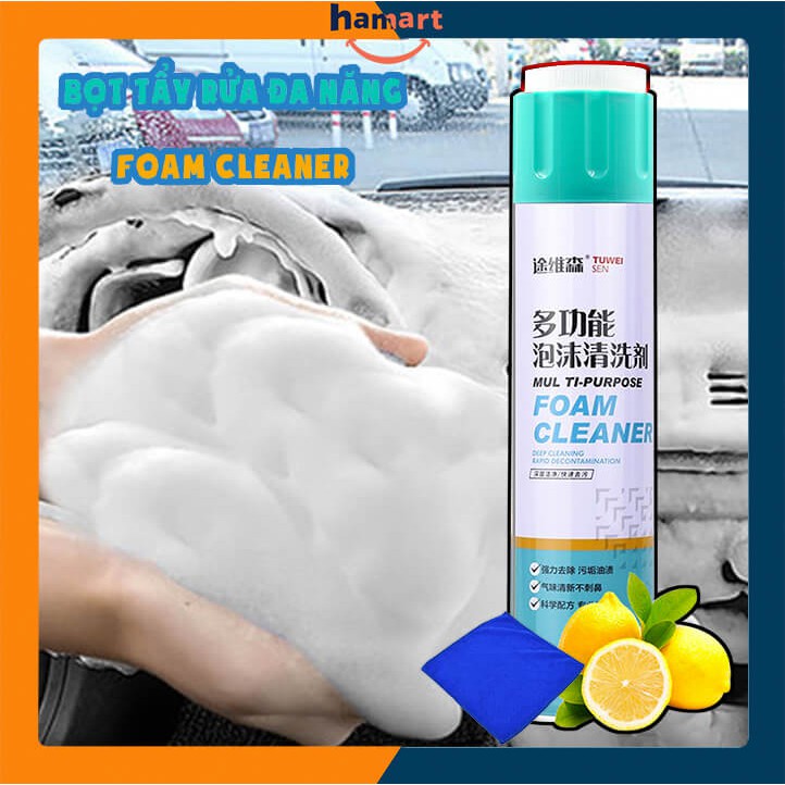 650ml Foam Cleaner Car for Leather Flannel Tools Cleaning Fights Fading Aging UV protection Multi-Purpose Foam Cleaner
