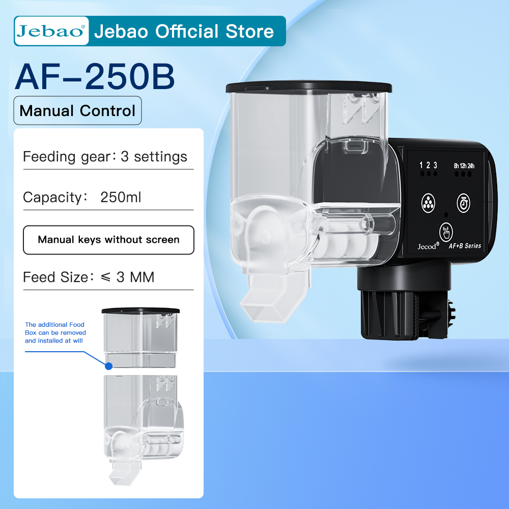 Jebao jecod Máy nạp cá bể cá mới máy nạp tự động thông minh thời gian kỹ thuật số Wifi không dây điều khiển từ xa cho cá ăn