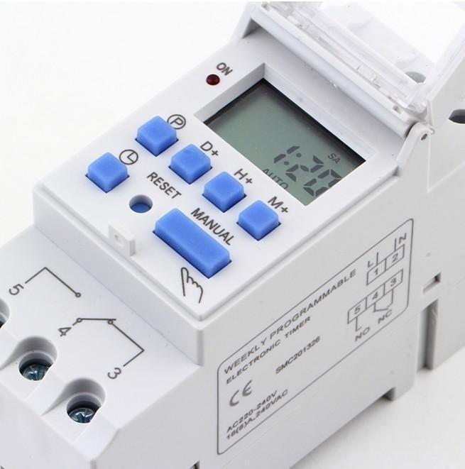 Công tắc hẹn giờ 17 chương trình thiết kế nhỏ gọn THC15A