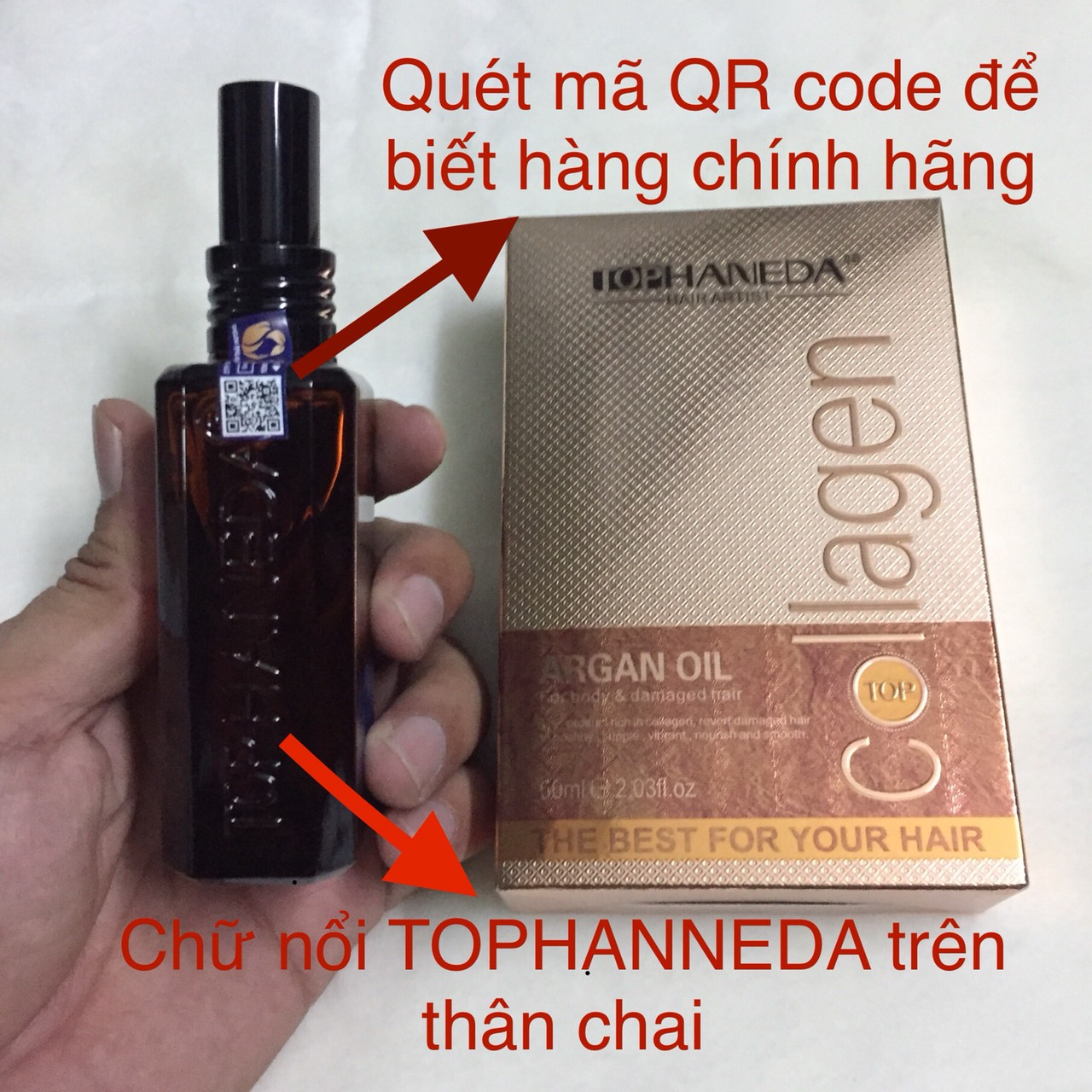 [HCM]Tinh dầu Top Haneda Argan dưỡng tóc bóng mượt 60ml